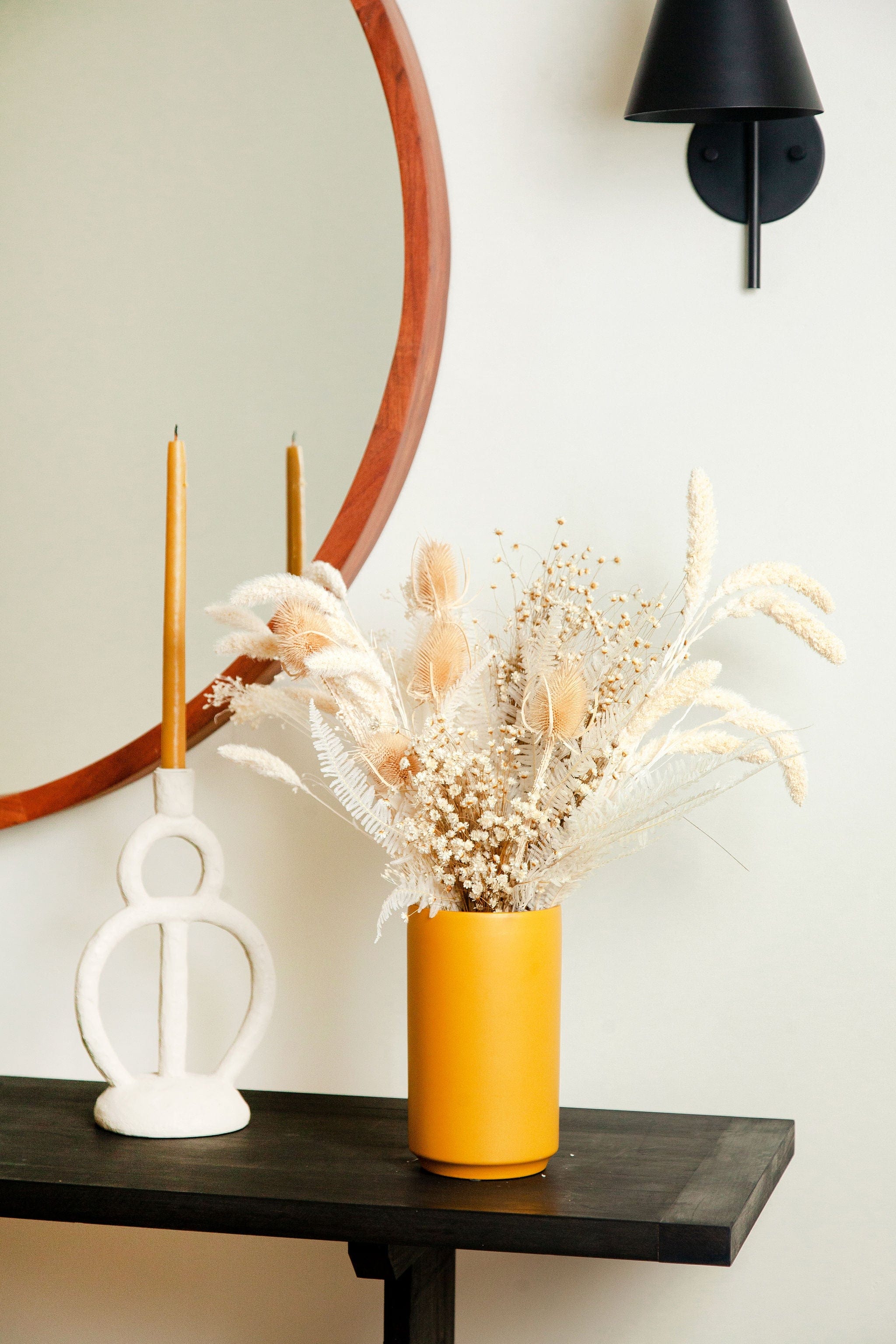 Mustard Ceramic Vase - Image 3